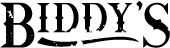 Shortened Biddys logo in black